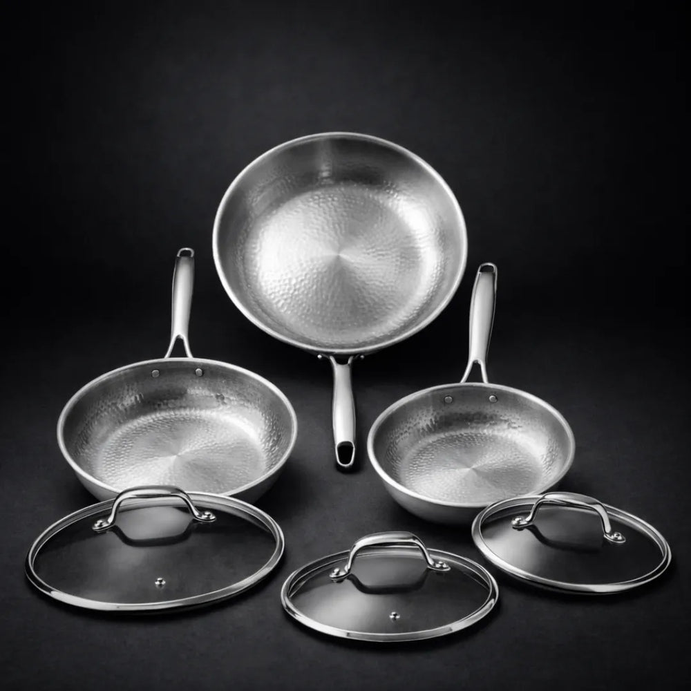 Titanium Pans (8″, 10″, 12″) with Lids