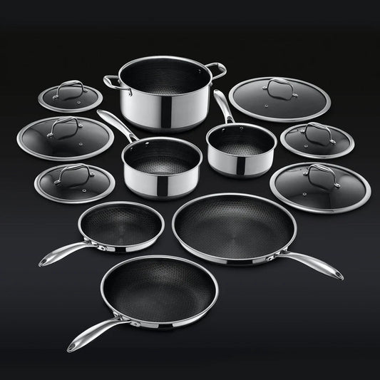 12 piece hybrid Non Stick cooking set - Titanpan - 