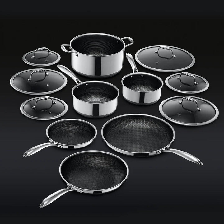 12 piece hybrid Non Stick cooking set - Titanpan - 