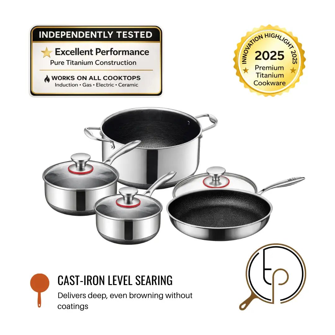 12 - Piece Titanium Cookware Set - Titanpan - 