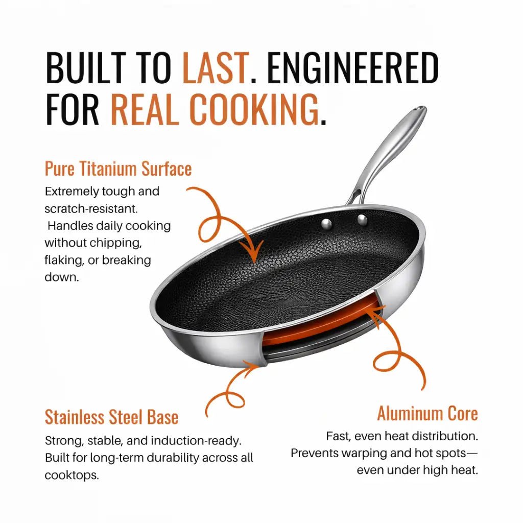 12 - Piece Titanium Cookware Set - Titanpan - 