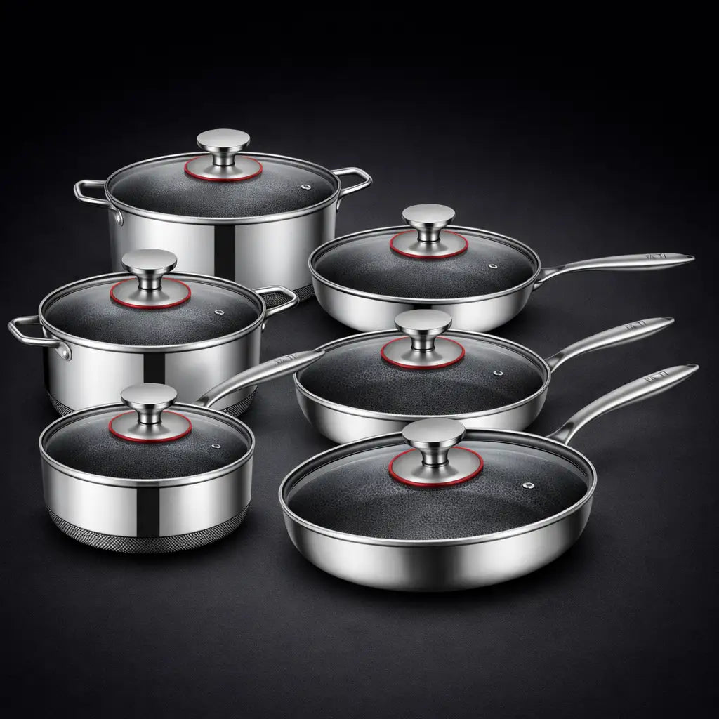 12 - Piece Titanium Cookware Set - Titanpan - 
