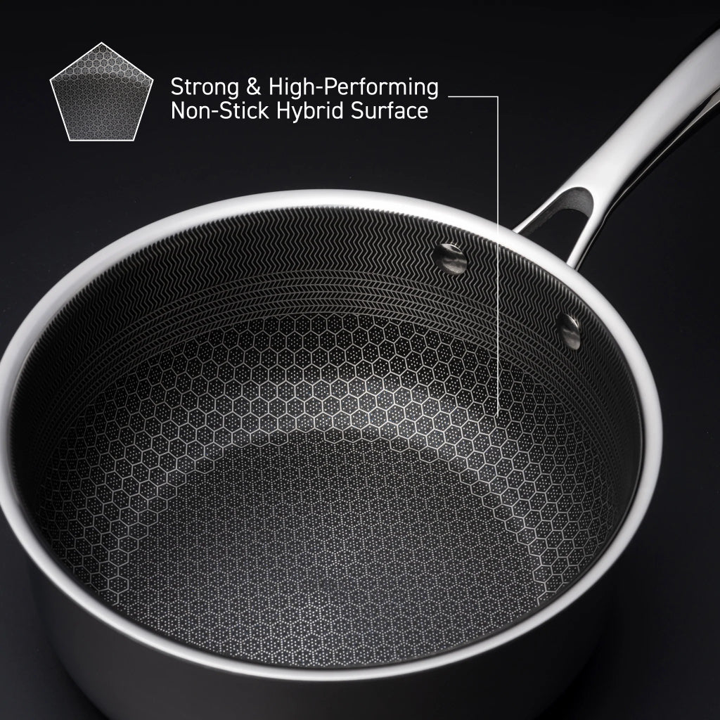 6 Piece Hybrid Non - Stick Cooking Pot Set - Titanpan - 