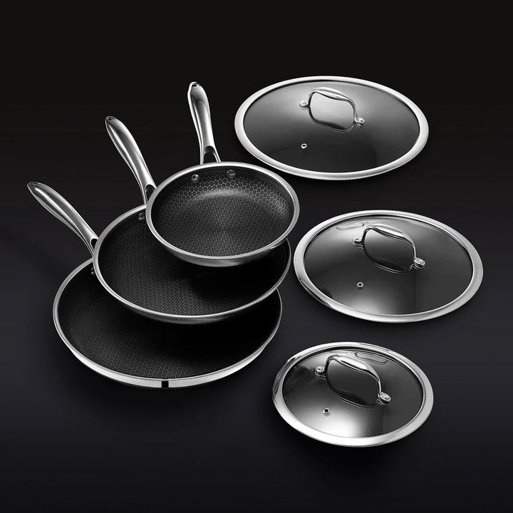 6 piece hybrid Non Stick cooking set - Titanpan - 