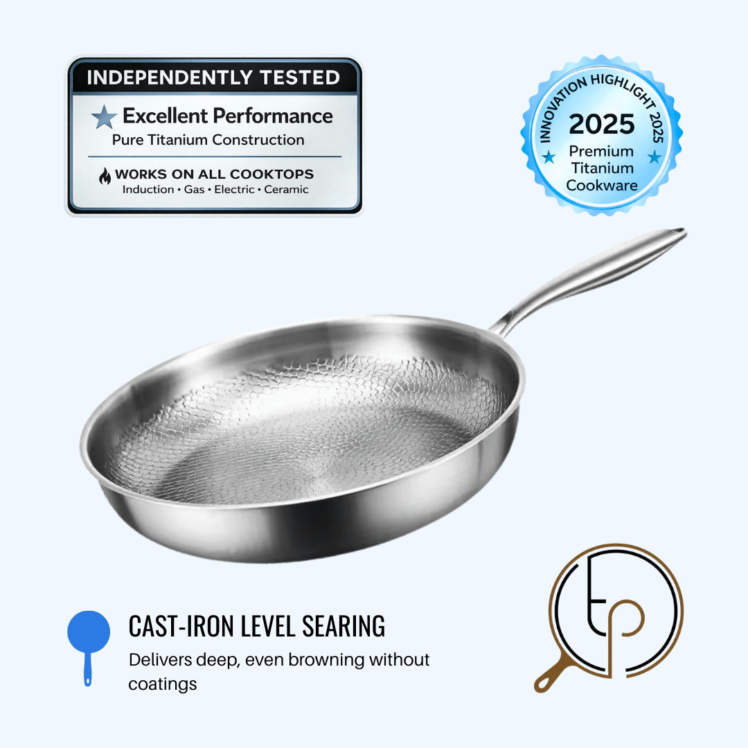Titan Pan – Healthy Non - Stick Cooking Without Harmful Chemicals - Titanpan - Small (10.2")